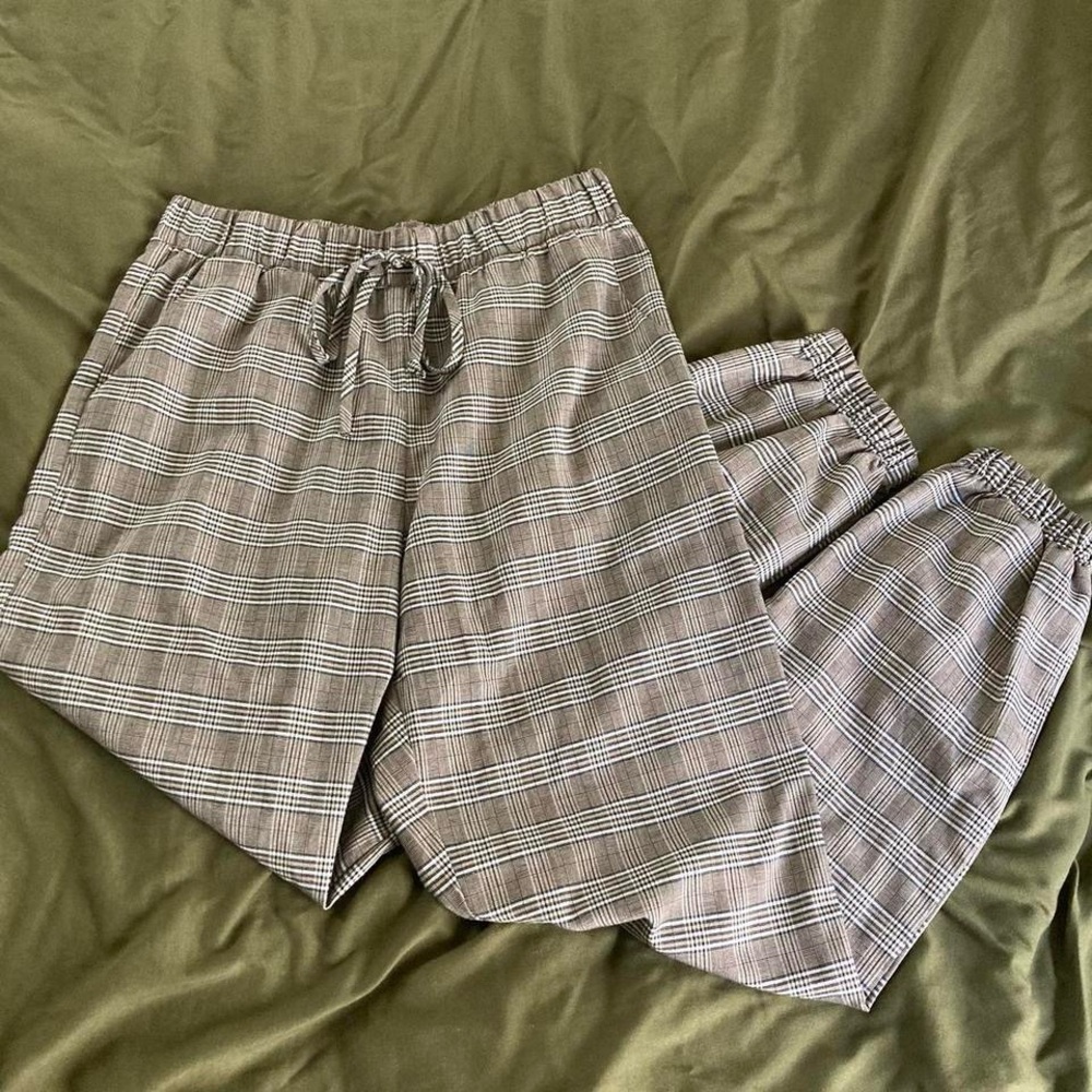 Plaid trouser pants